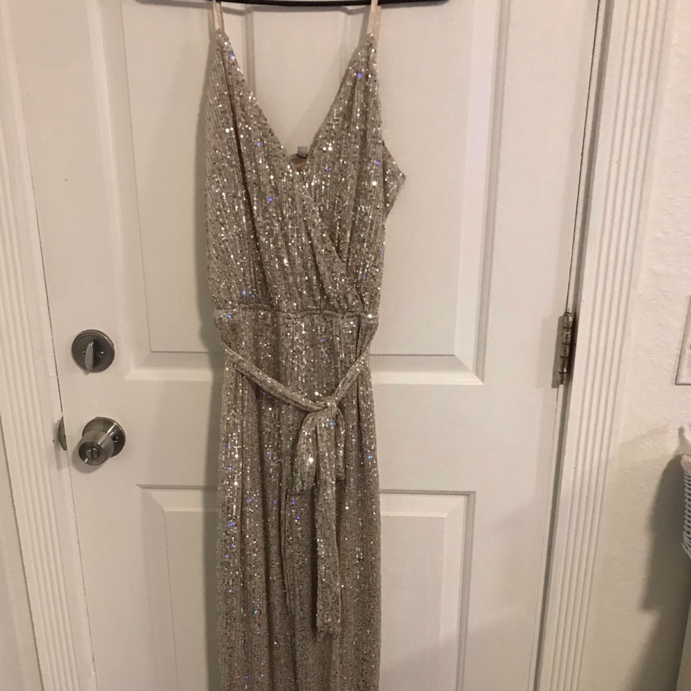 XL fashion nova shine sequin jumpsuit ✨